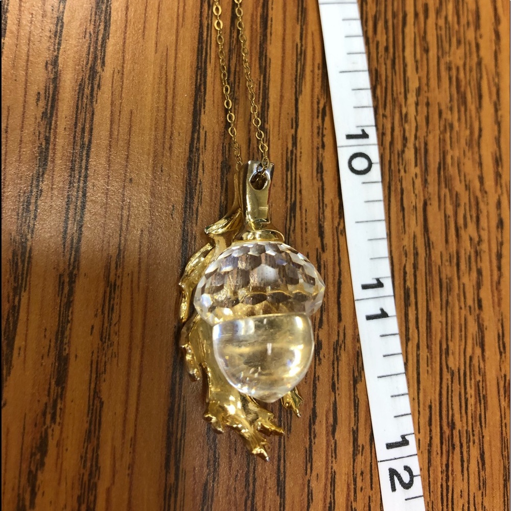 Crystal Acorn GF necklace